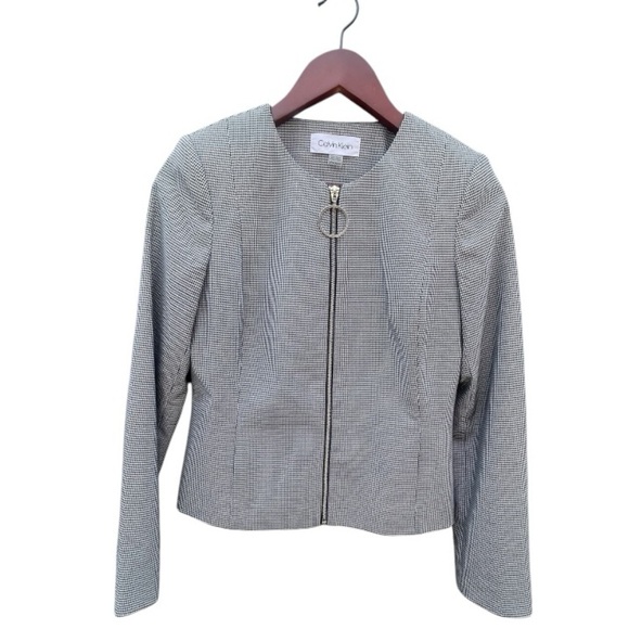 Calvin Klein Gray Petites Women's Jacket 6P Gray - Picture 11 of 14